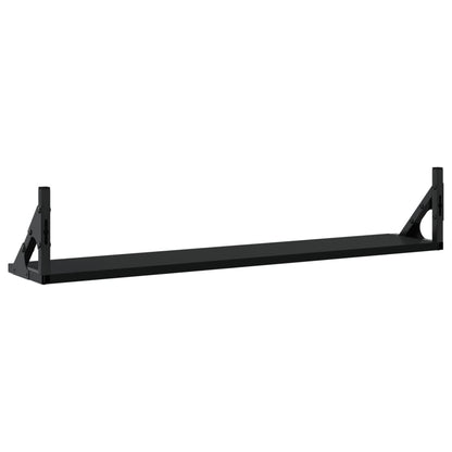 vidaXL Wandregale 2 Stk. Schwarz 80x15x15,5 cm Holzwerkstoff