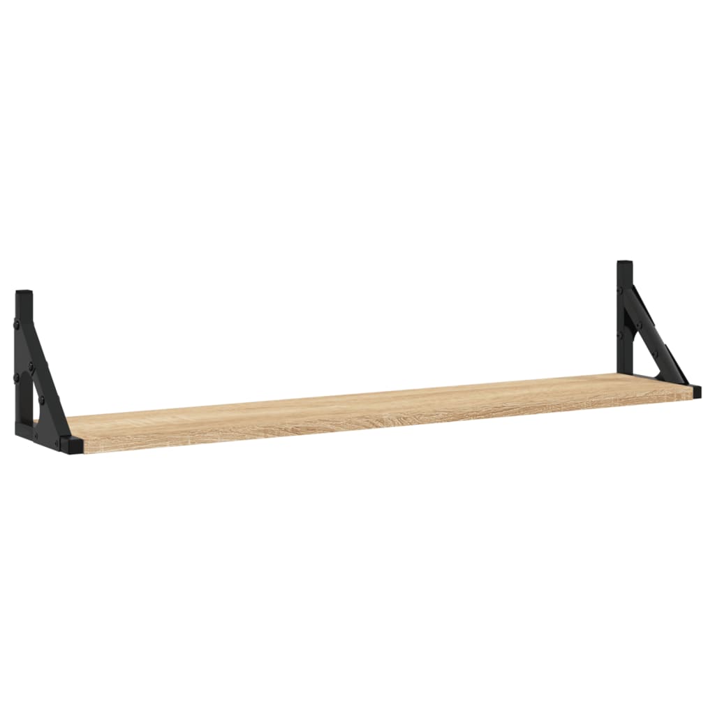 vidaXL Étagères murales 2 pcs Chêne sonoma 80 x 15 x 15,5 cm Bois d'ingénierie