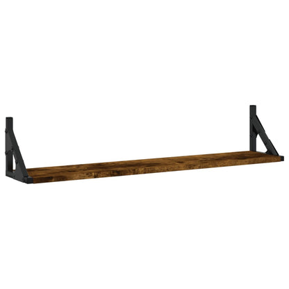 vidaXL Étagères murales 2 pcs Chêne fumé 80x15x15,5 cm Bois d'ingénierie