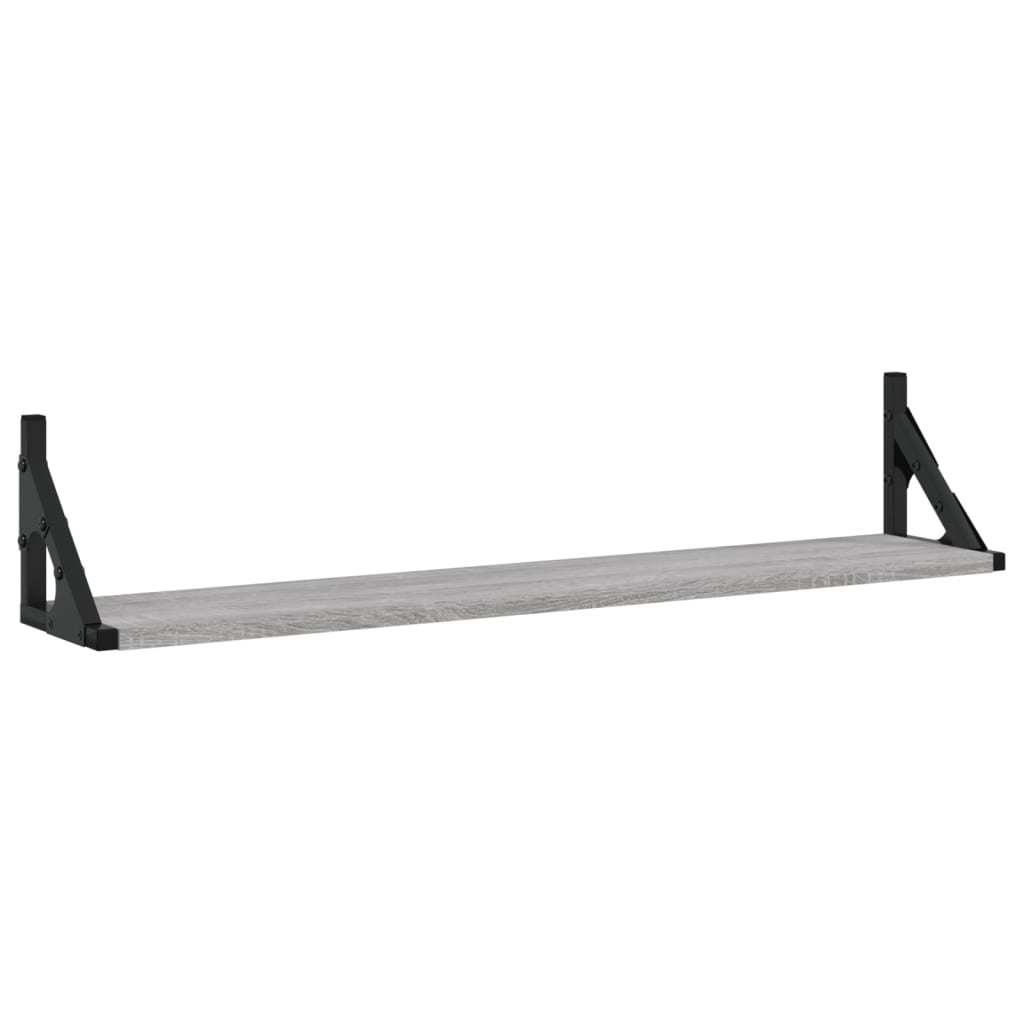 vidaXL Étagères murales 2 pcs Gris Sonoma 80x15x15,5 cm Aggloméré