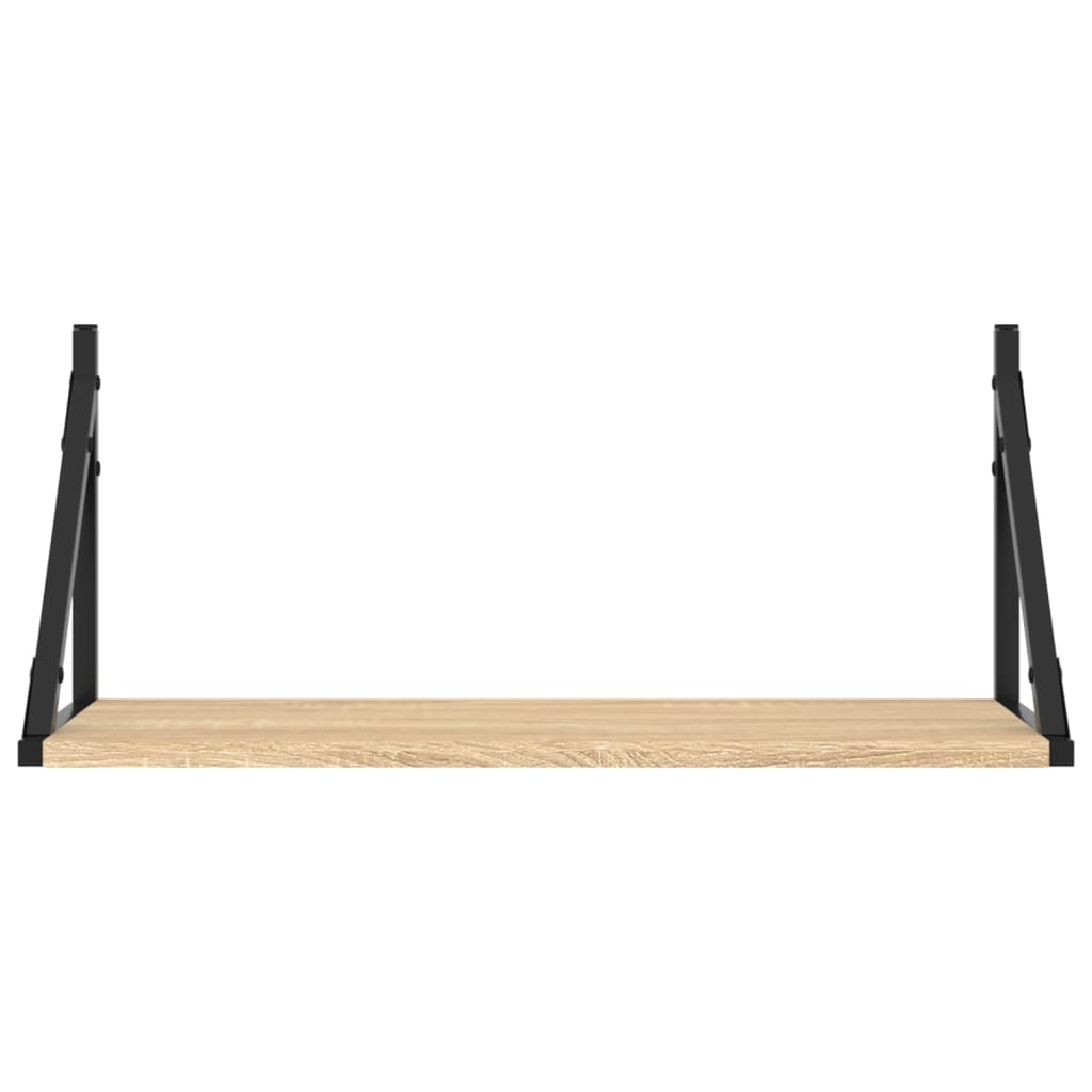 vidaXL Étagères murales 2 pcs Chêne Sonoma 60x25x25,5 cm Aggloméré