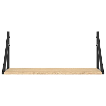 vidaXL Étagères murales 2 pcs Chêne Sonoma 60x25x25,5 cm Aggloméré