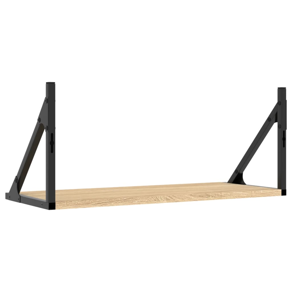 vidaXL Étagères murales 2 pcs Chêne Sonoma 60x25x25,5 cm Aggloméré
