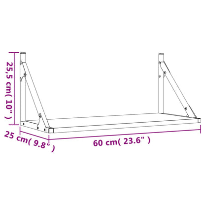 vidaXL Étagères murales 2 pcs Chêne Sonoma 60x25x25,5 cm Aggloméré