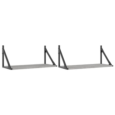 vidaXL Étagères murales 2 pcs Gris Sonoma 60x25x25,5 cm Bois d'ingénierie