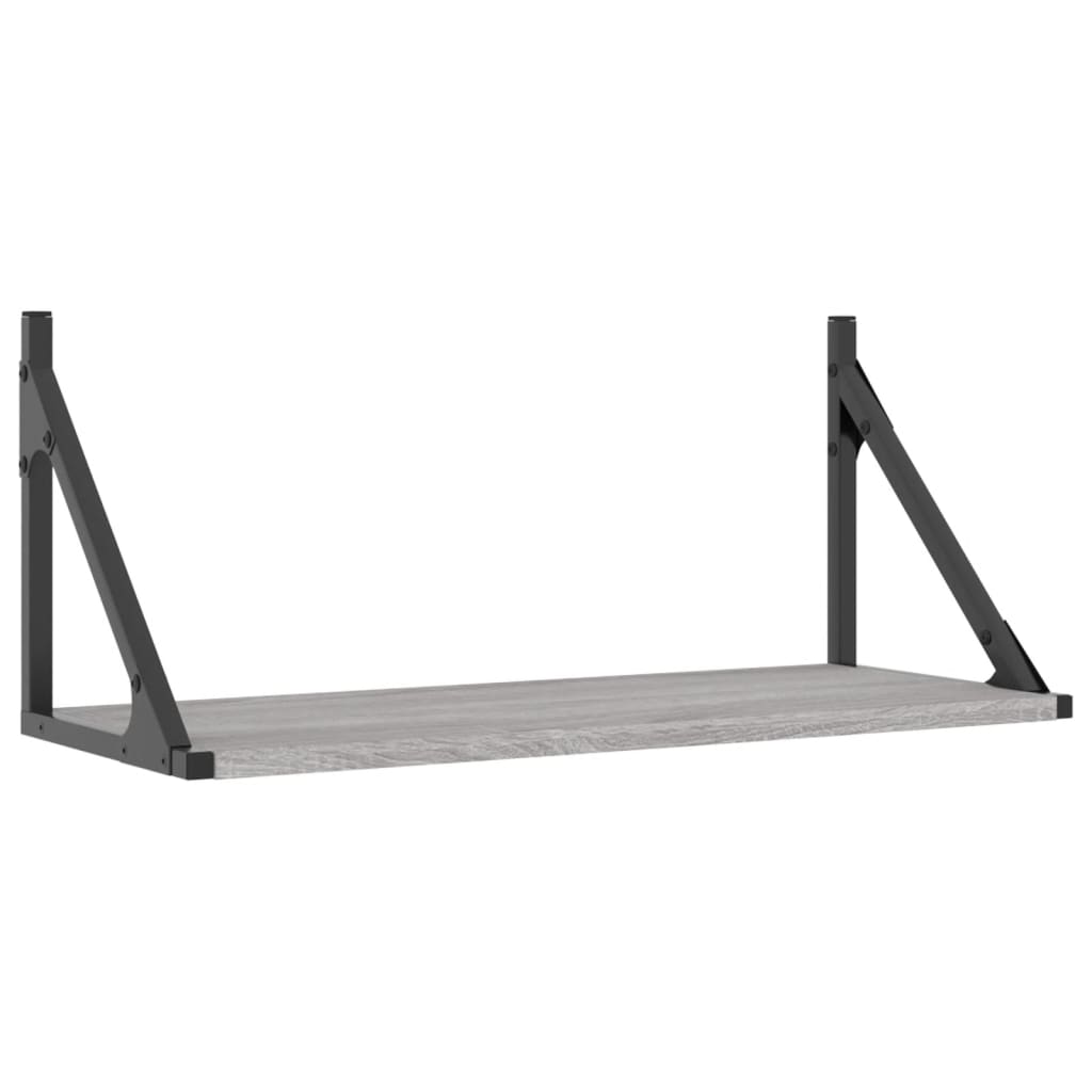 vidaXL Étagères murales 2 pcs Gris Sonoma 60x25x25,5 cm Bois d'ingénierie