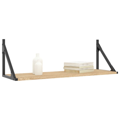 vidaXL Étagères murales 2 pcs Chêne Sonoma 80 x 25 x 25,5 cm Bois d'ingénierie