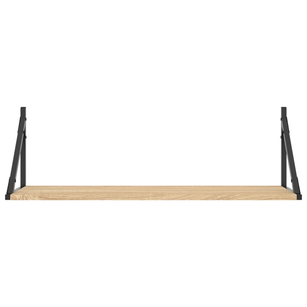 vidaXL Étagères murales 2 pcs Chêne Sonoma 80 x 25 x 25,5 cm Bois d'ingénierie