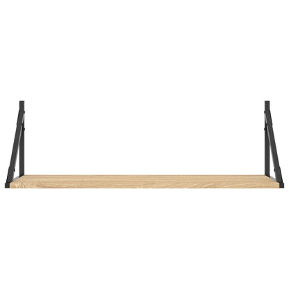 vidaXL Étagères murales 2 pcs Chêne Sonoma 80 x 25 x 25,5 cm Bois d'ingénierie