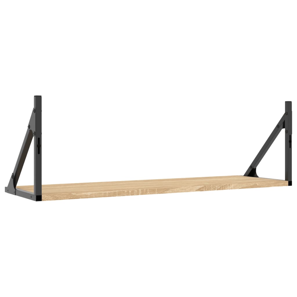 vidaXL Étagères murales 2 pcs Chêne Sonoma 80 x 25 x 25,5 cm Bois d'ingénierie