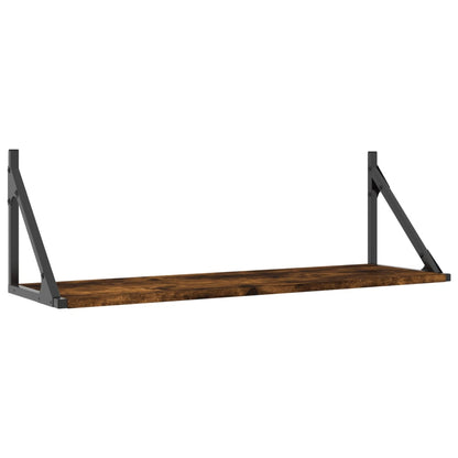 vidaXL Wandregale 2 Stk. Räuchereiche 80x25x25,5 cm Holzwerkstoff