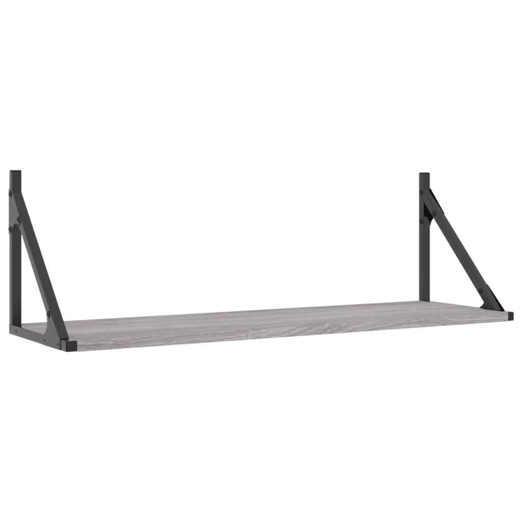 vidaXL Étagères murales 2 pcs Gris Sonoma 80x25x25,5 cm Aggloméré