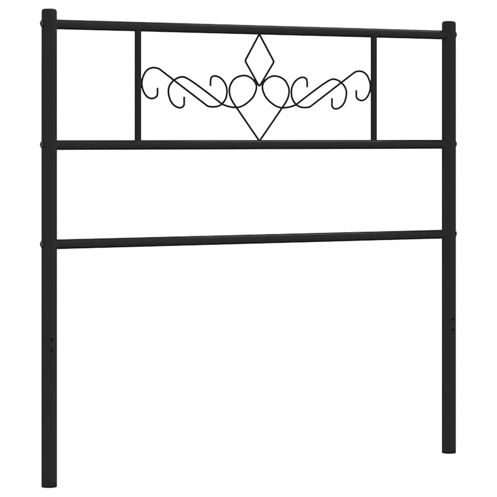 vidaXL Ersatz-Kopfteil Metall Schwarz 100 cm