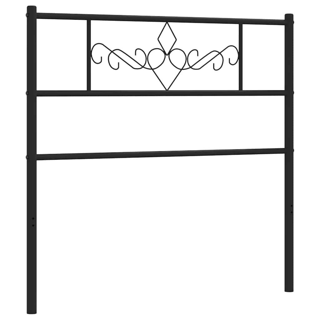 vidaXL Ersatz-Kopfteil Metall Schwarz 107 cm