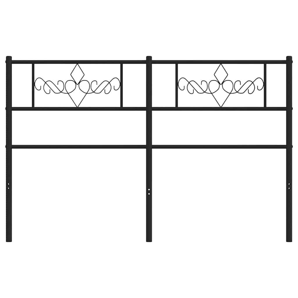 vidaXL Ersatz-Kopfteil Metall Schwarz 120 cm