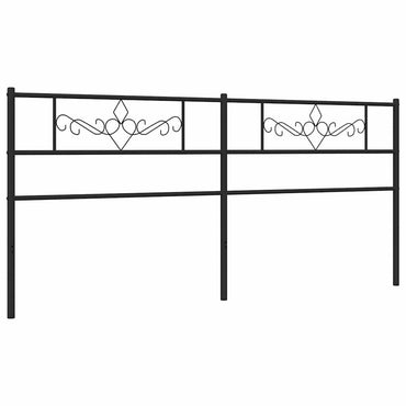 vidaXL Ersatz-Kopfteil Metall Schwarz 193 cm