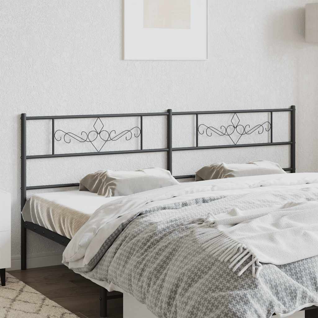 vidaXL Ersatz-Kopfteil Metall Schwarz 193 cm