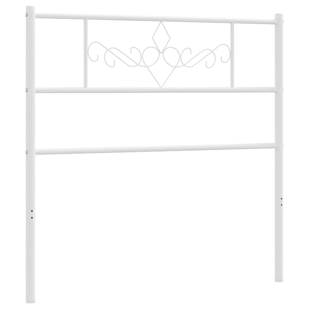 vidaXL Ersatz-Kopfteil Metall Weiß 107 cm