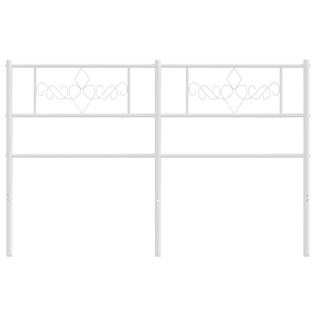 vidaXL Ersatz-Kopfteil Metall Weiß 120 cm