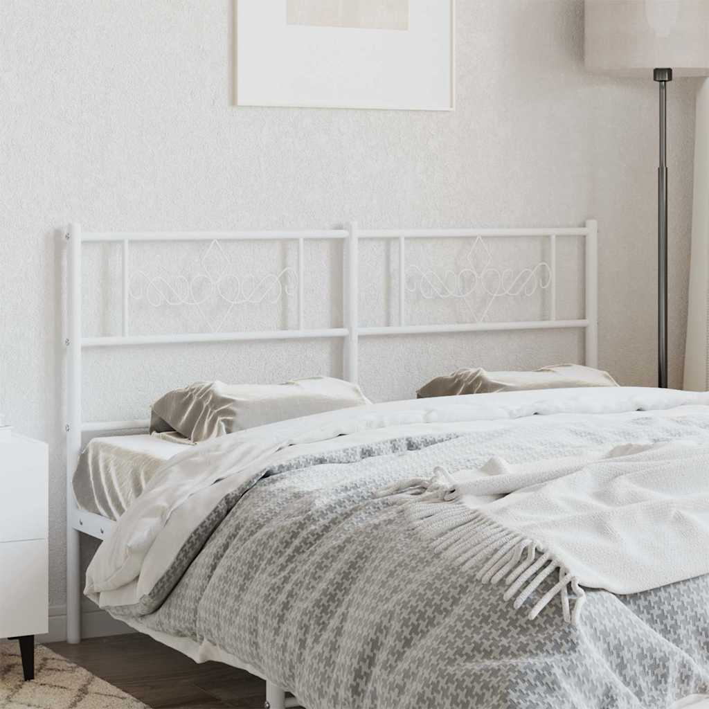 vidaXL Ersatz-Kopfteil Metall Weiß 120 cm