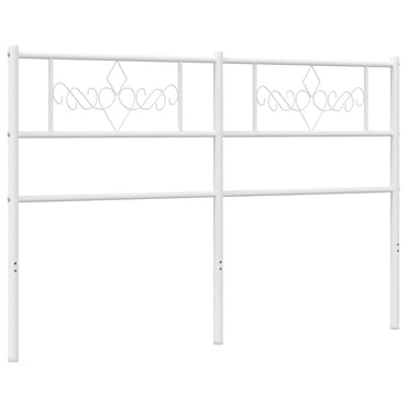 vidaXL Ersatz-Kopfteil Metall Weiß 160 cm