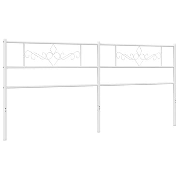 vidaXL Ersatz-Kopfteil Metall Weiß 193 cm