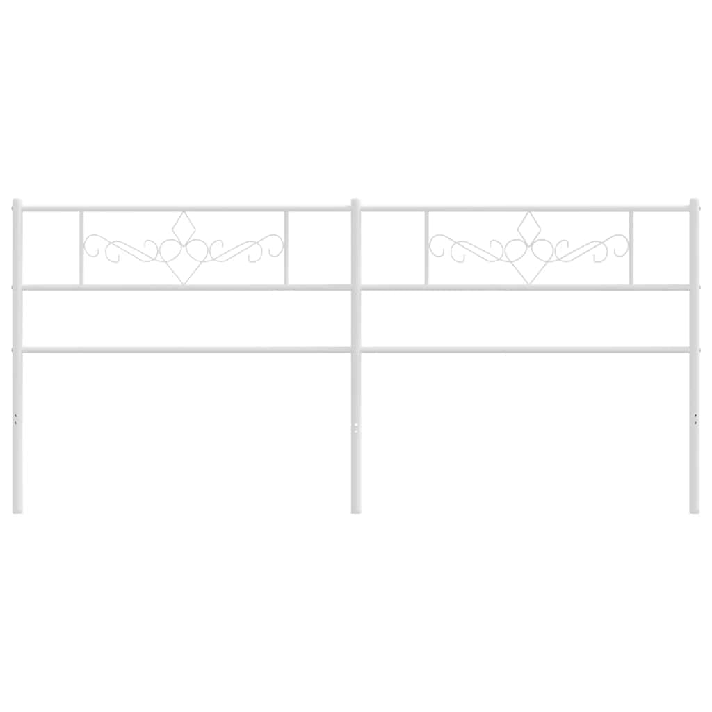 vidaXL Ersatz-Kopfteil Metall Weiß 193 cm