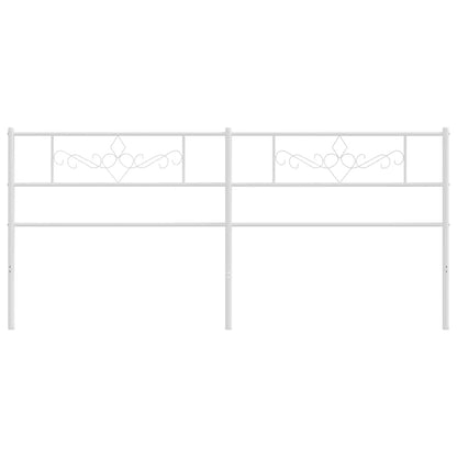 vidaXL Ersatz-Kopfteil Metall Weiß 193 cm