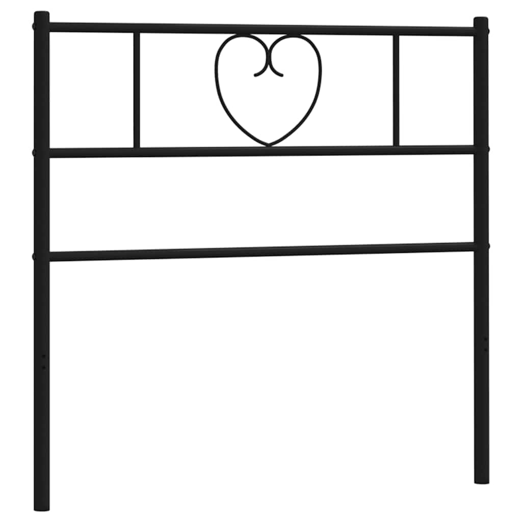 vidaXL Ersatz-Kopfteil Metall Schwarz 75 cm