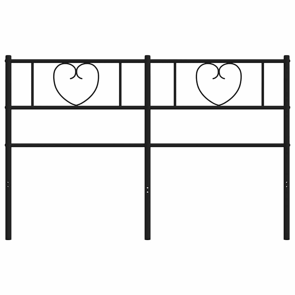 vidaXL Ersatz-Kopfteil Metall Schwarz 140 cm