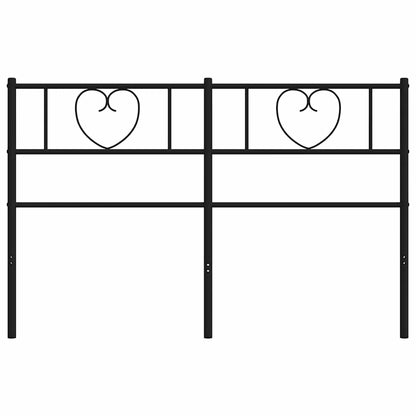 vidaXL Ersatz-Kopfteil Metall Schwarz 140 cm