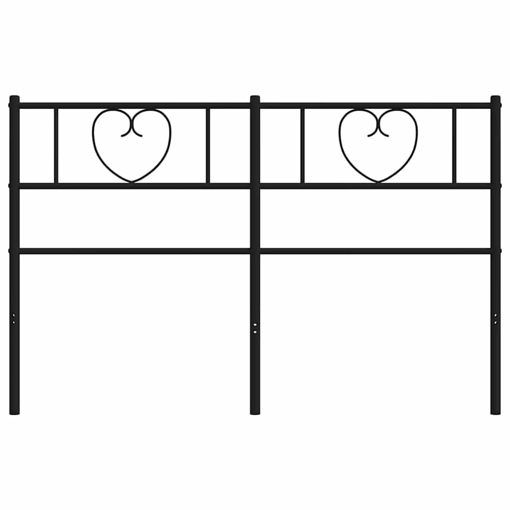 vidaXL Ersatz-Kopfteil Metall Schwarz 160 cm