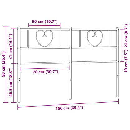 vidaXL Ersatz-Kopfteil Metall Schwarz 160 cm