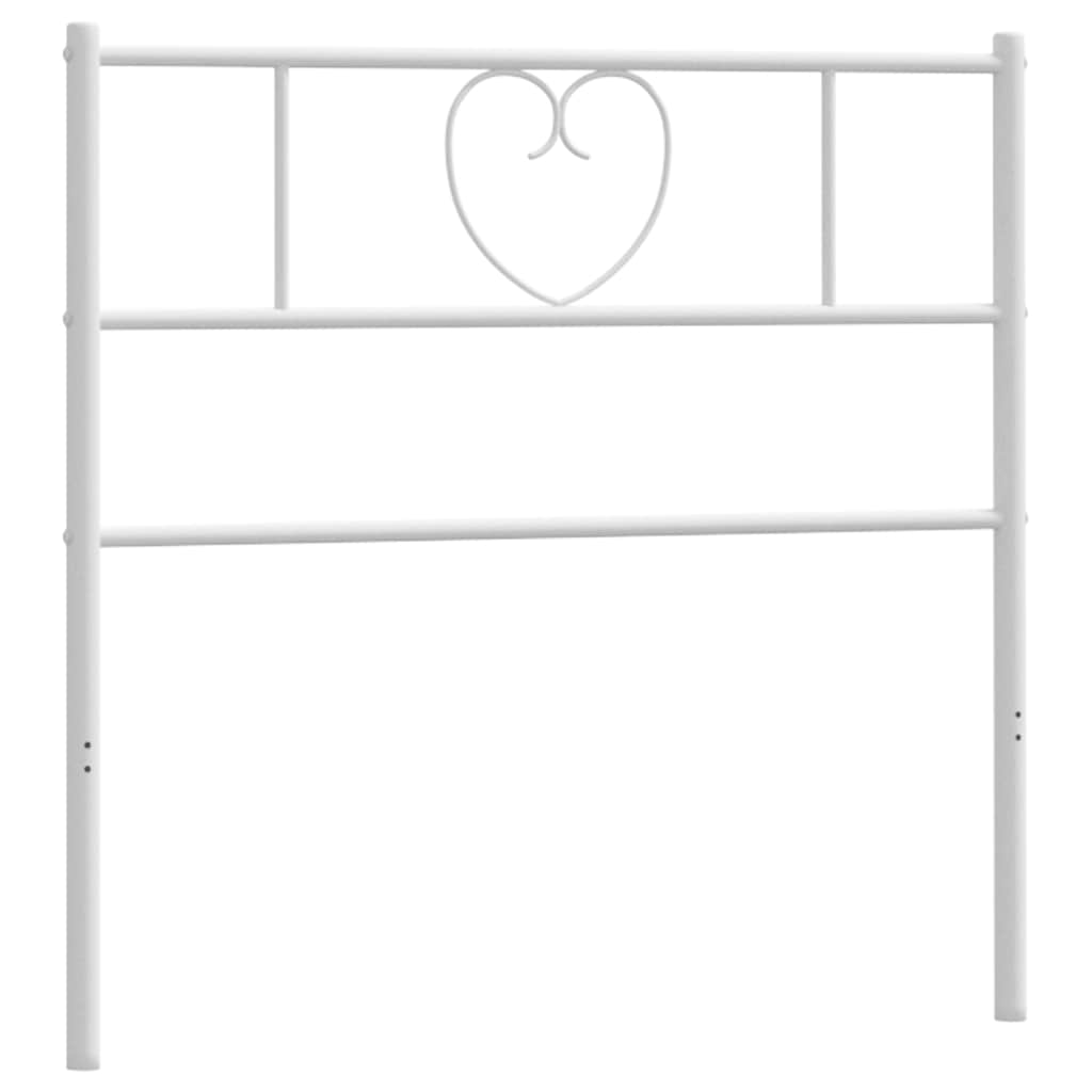 vidaXL Ersatz-Kopfteil Metall Weiß 90 cm