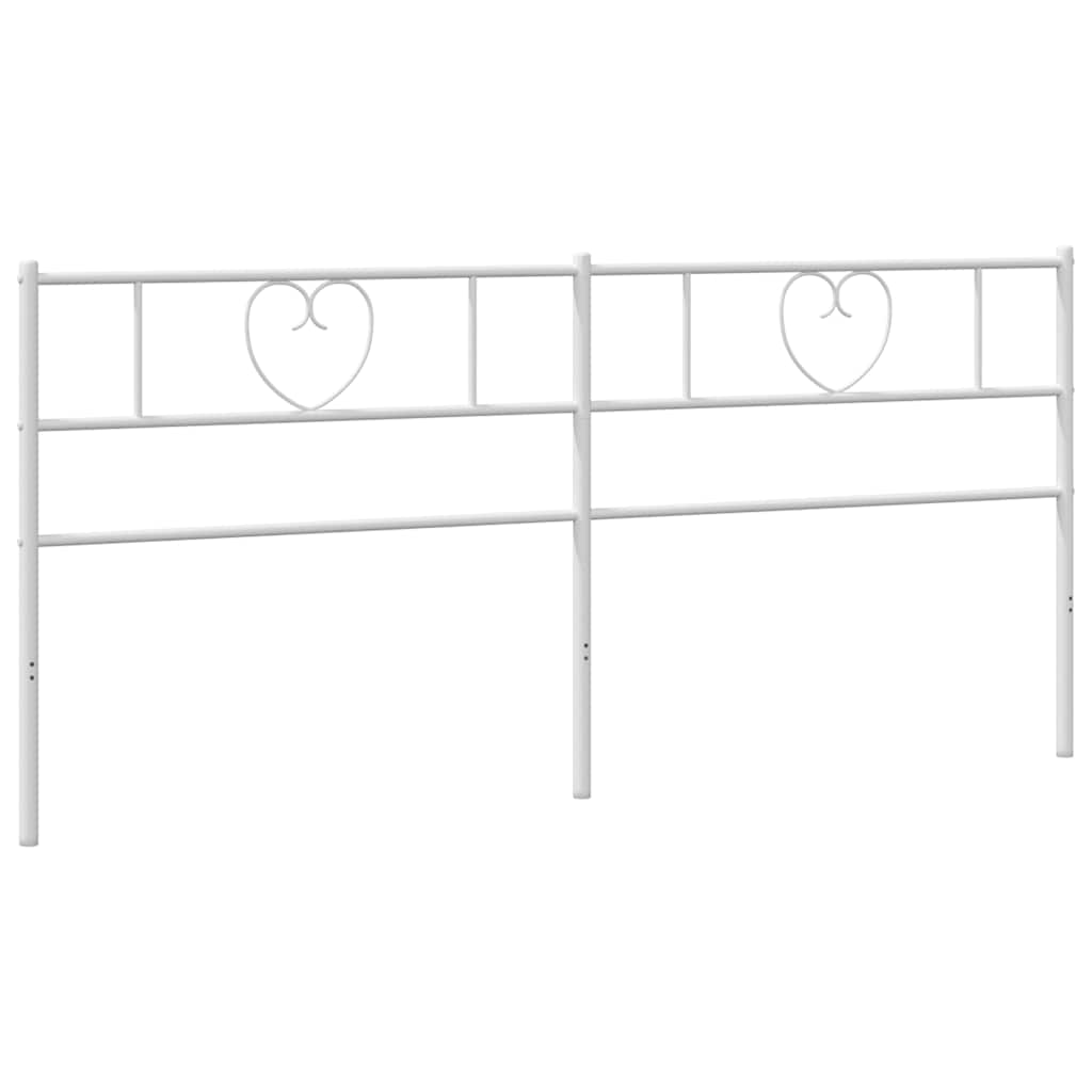 vidaXL Ersatz-Kopfteil Metall Weiß 193 cm