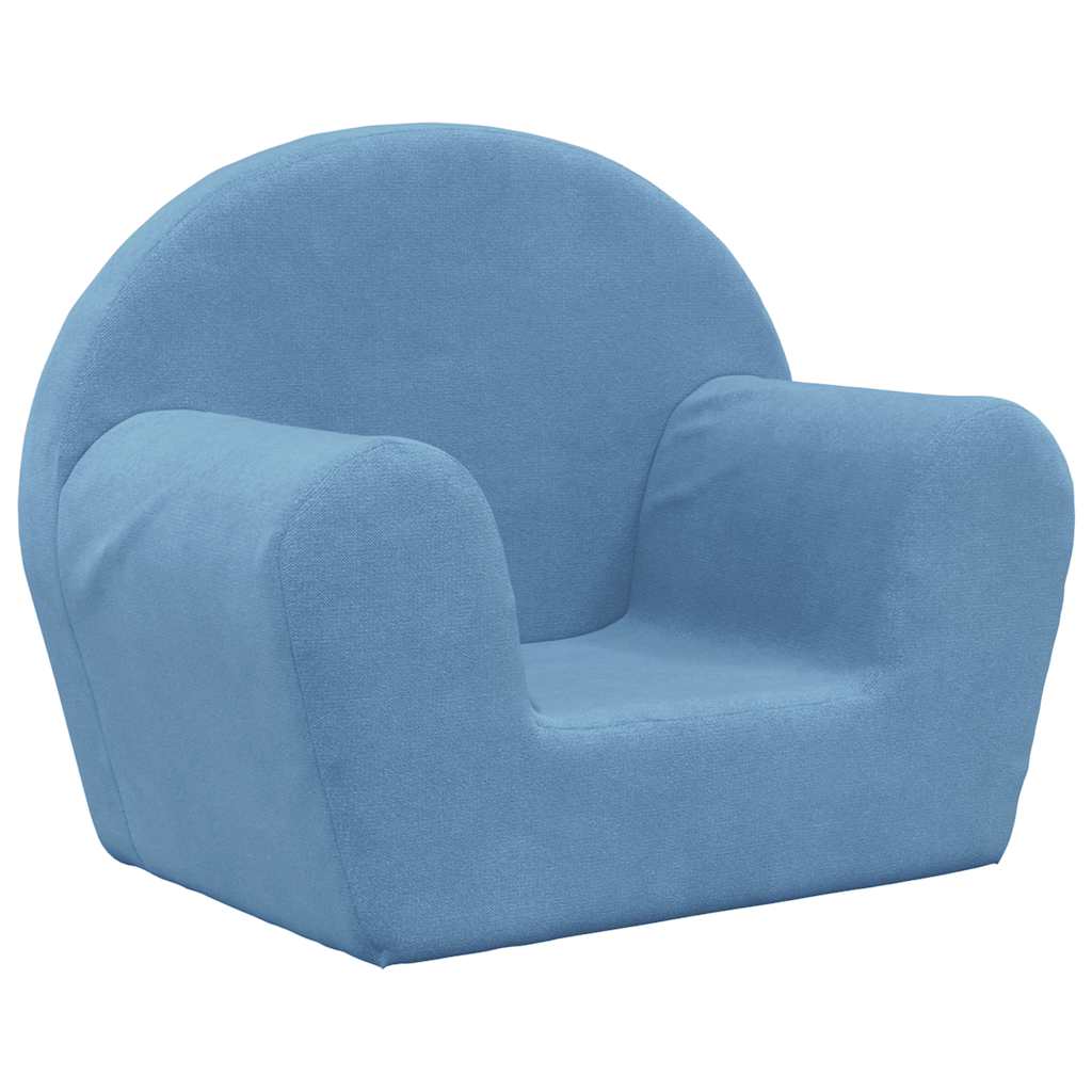 vidaXL Kindersofa Blau Weich Plüsch