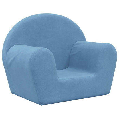 vidaXL Kindersofa Blau Weich Plüsch