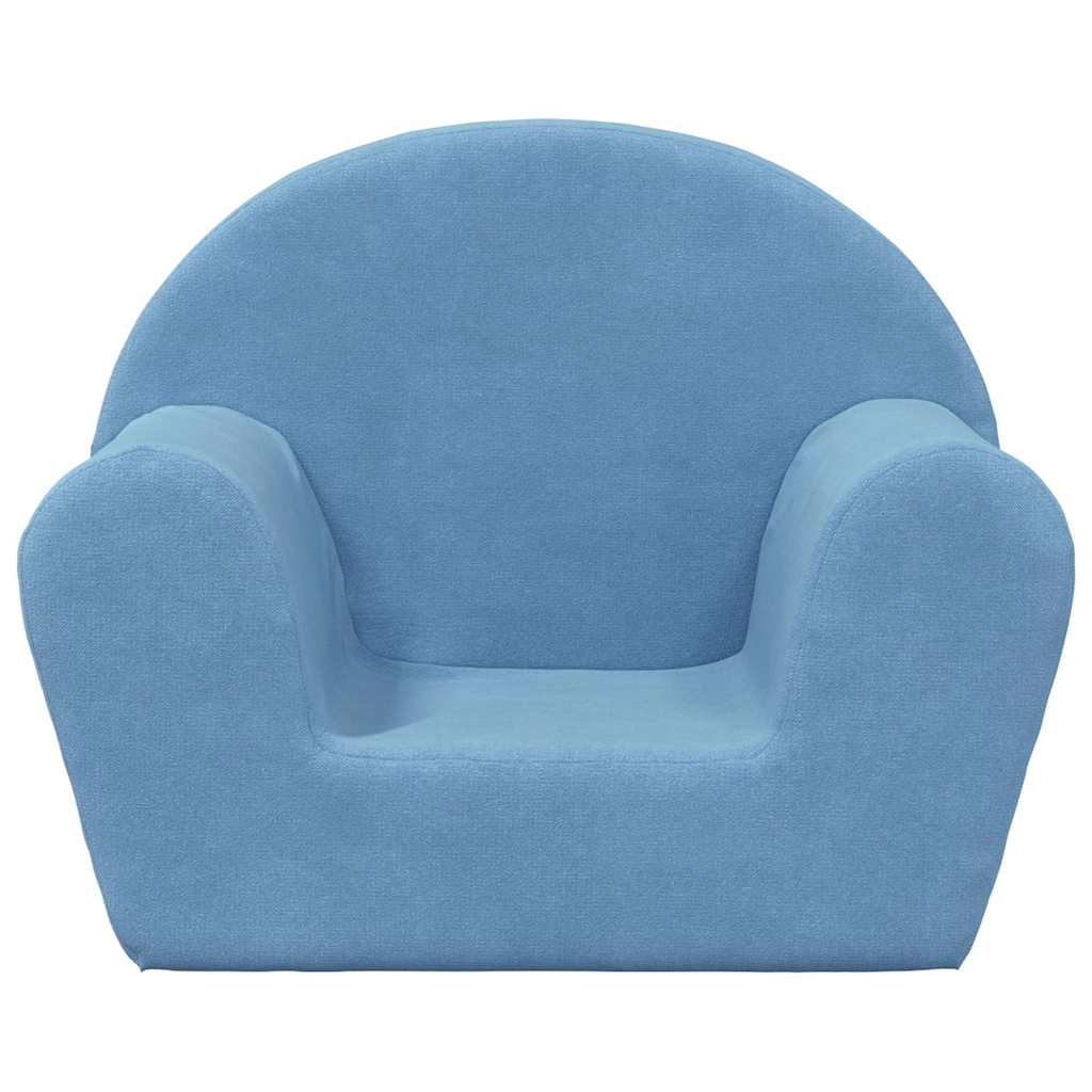 vidaXL Kindersofa Blau Weich Plüsch