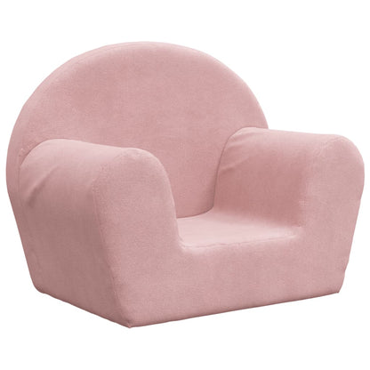 vidaXL Kindersofa Rosa Weicher Plüsch