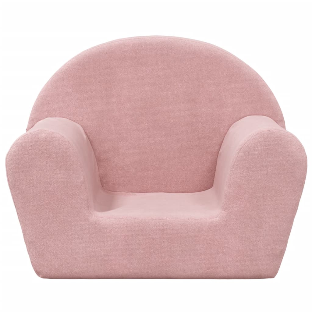 vidaXL Kindersofa Rosa Weicher Plüsch