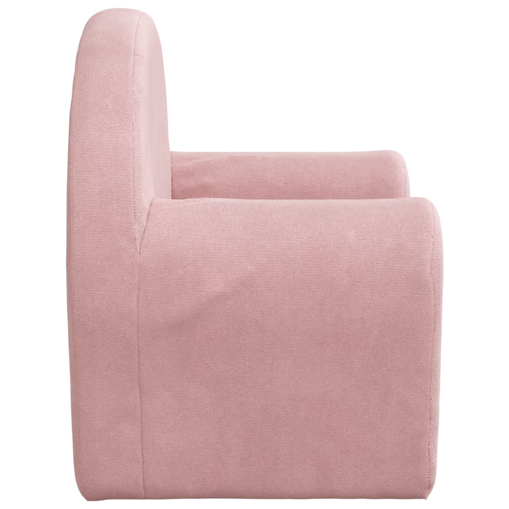 vidaXL Kindersofa Rosa Weicher Plüsch