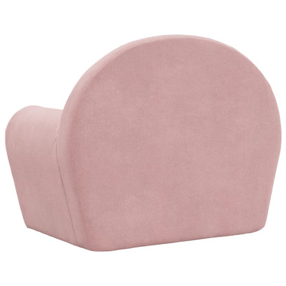 vidaXL Kindersofa Rosa Weicher Plüsch