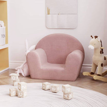 vidaXL Kindersofa Rosa Weicher Plüsch