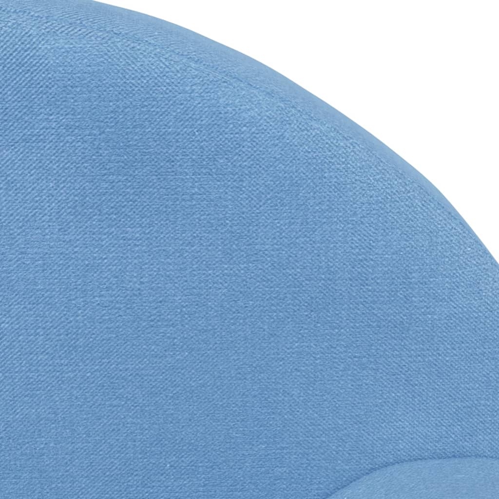 vidaXL Kinder-Schlafsofa 2-Sitzer Blau Weicher Plüsch