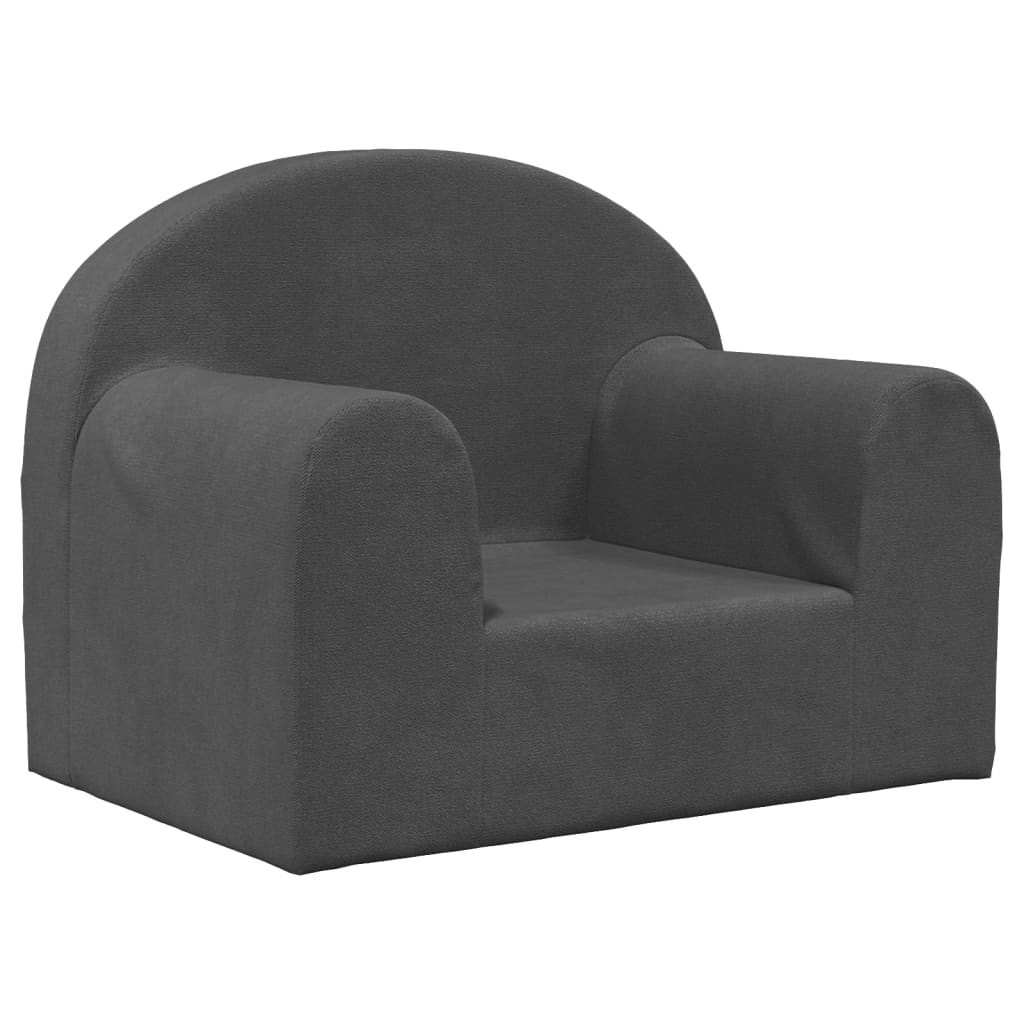 vidaXL Kindersofa Anthrazit Weich Plüsch
