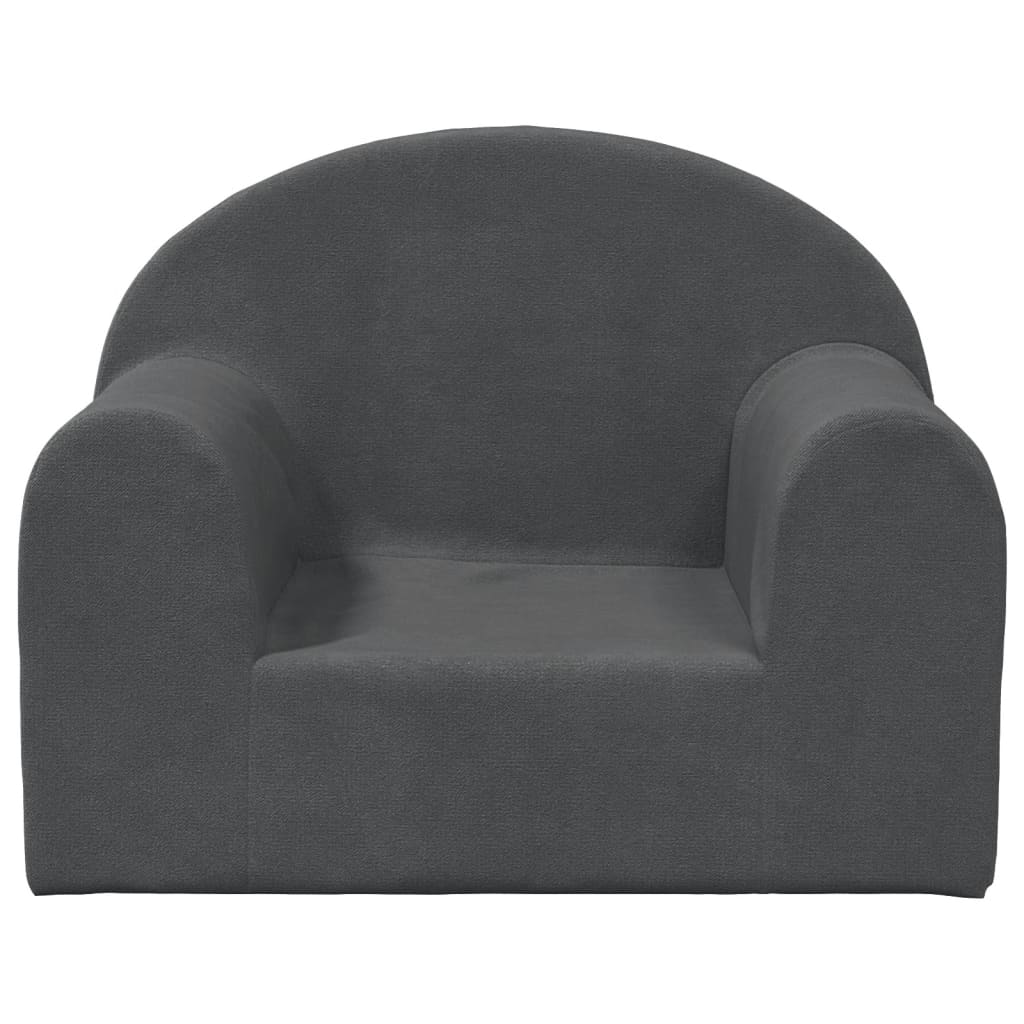 vidaXL Kindersofa Anthrazit Weich Plüsch