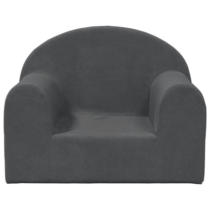 vidaXL Kindersofa Anthrazit Weich Plüsch