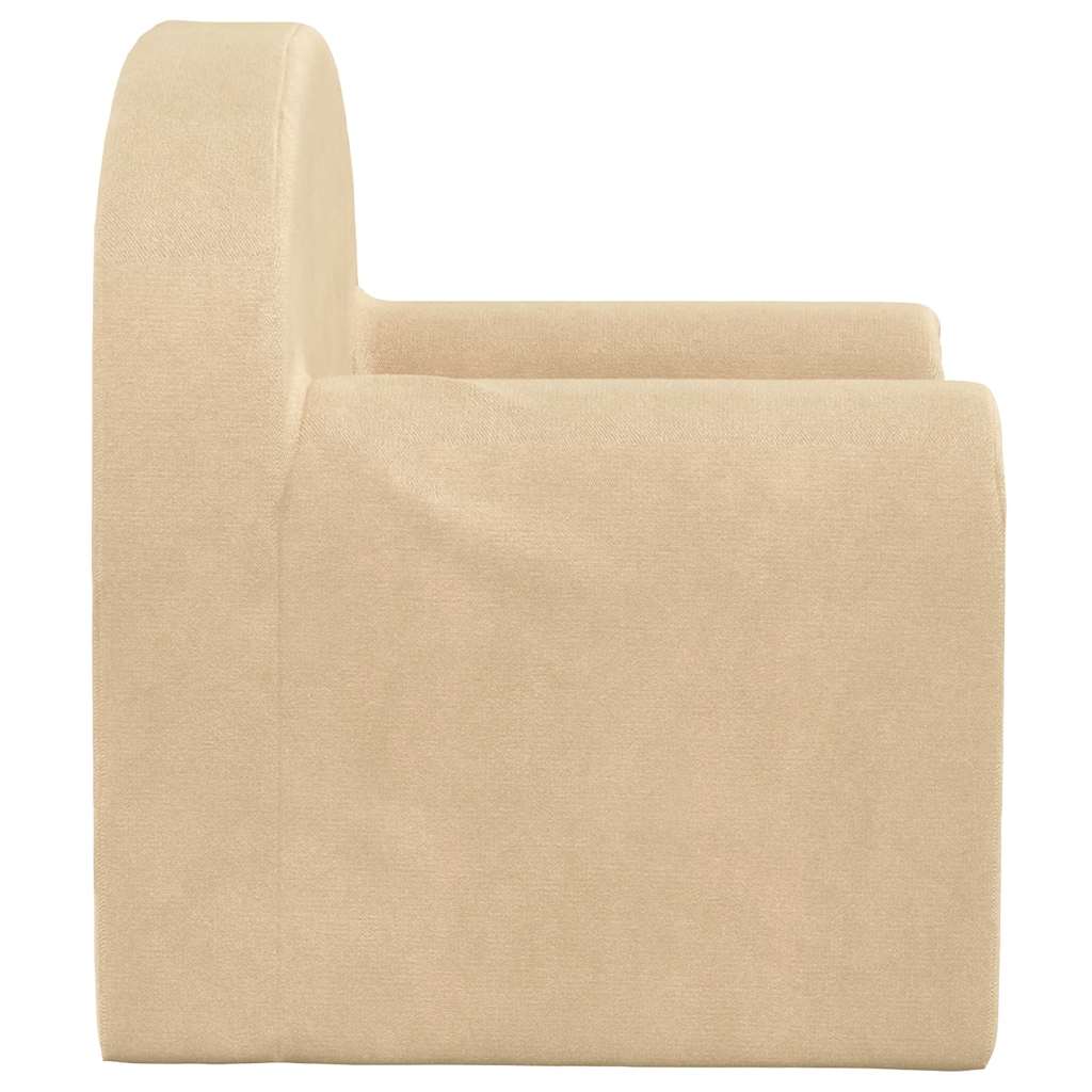vidaXL Kindersofa Creme Weicher Plüsch