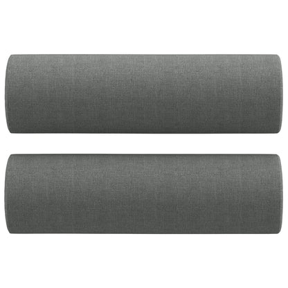 vidaXL 2-Sitzer-Sofa mit Zierkissen Dunkelgrau 120 cm Stoff