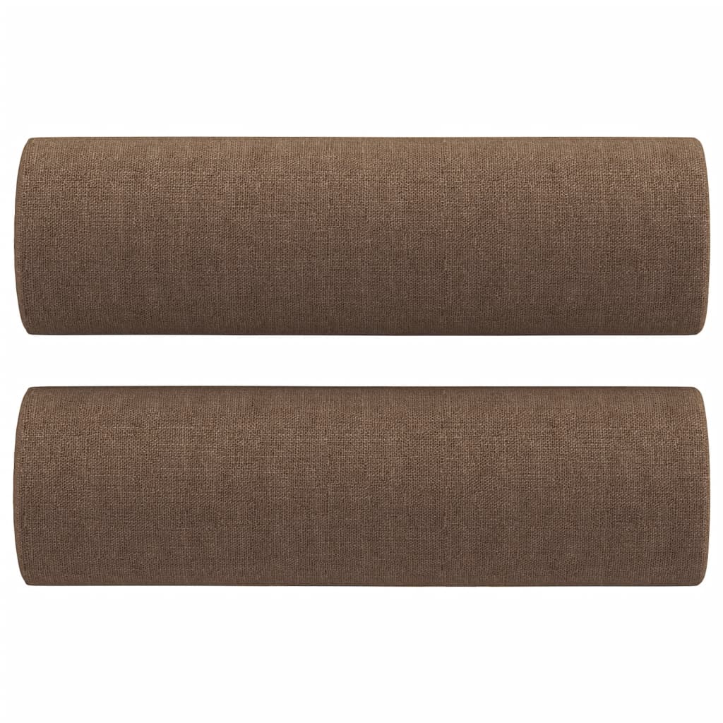 vidaXL 2-Sitzer-Sofa mit Zierkissen Braun 120 cm Stoff
